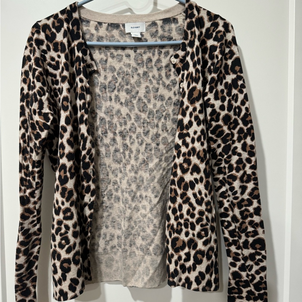 Old Navy Animal Print Cardigan